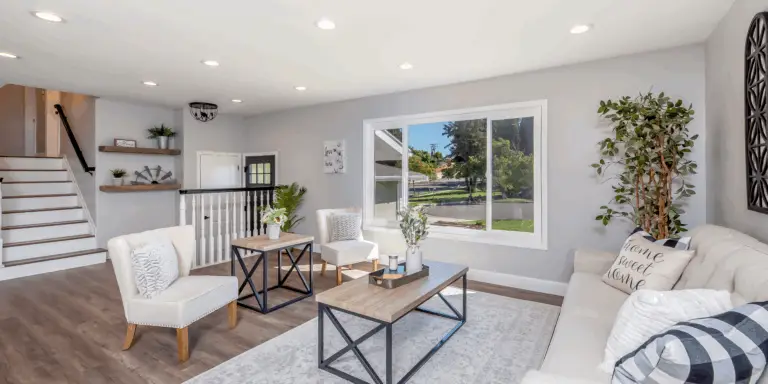 Freshly painted living room in Edmonton
